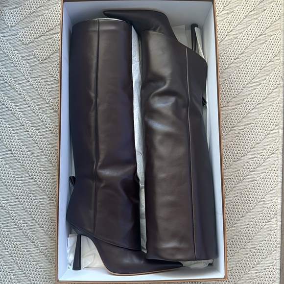 NWT - GIA BORGHINI ROSIE 31 Chocolate Knee High Boots (Size: 37, US 7) - Picture 4 of 13